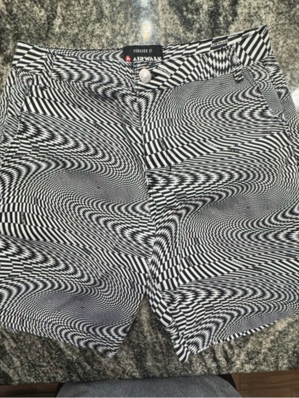 Airwalk Men’s Black & White Optical Wave Swim Hybrids